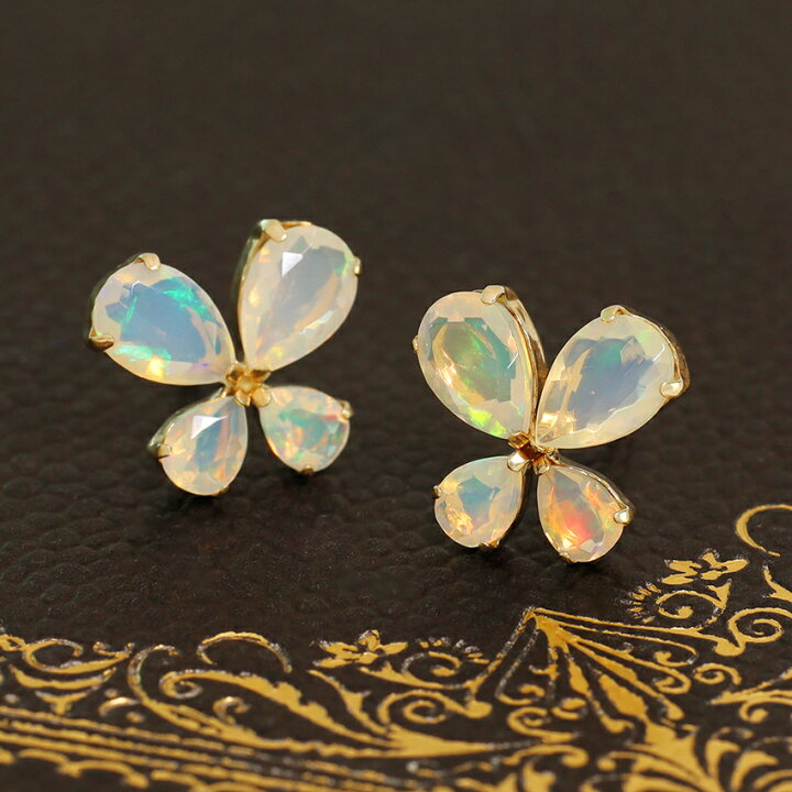 楽天市場】エチオピア産オパール 18K ピアス レディース イエロー  