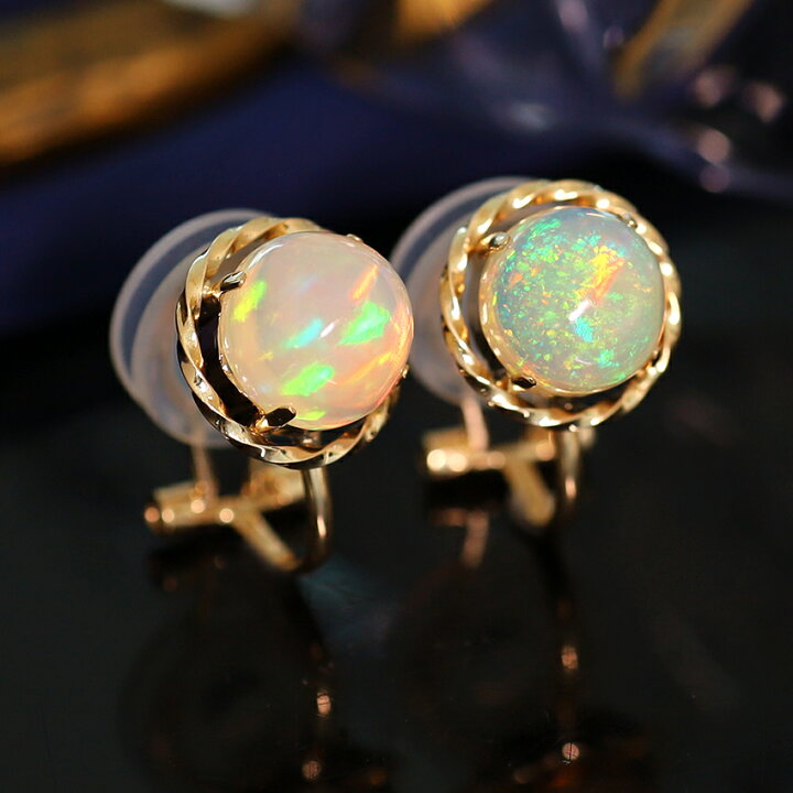 楽天市場】エチオピア産オパール 18K イヤリング レディース イエロー 