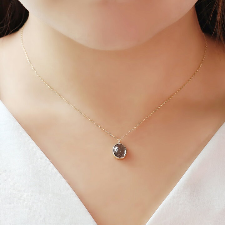 楽天市場】スモーキークォーツ ネックレス 10K イエローゴールド  