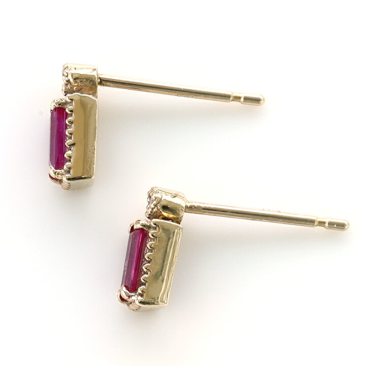 楽天市場】ルビー K18ゴールドピアス・エファンナ 18金 18K 