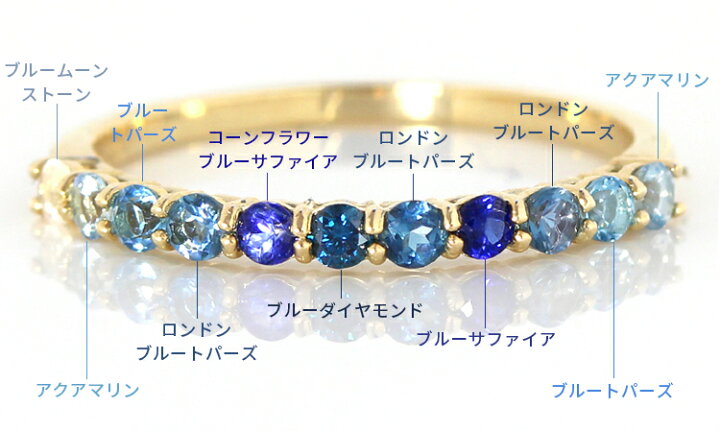 楽天市場】18K ブルーダイヤモンド 18金 ゴールドリング レディース 
