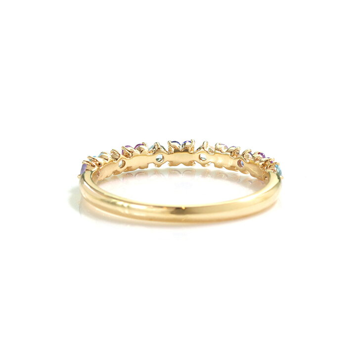 楽天市場】紫陽花 マルチカラーストーン K10 カラーゴールド ハーフ  