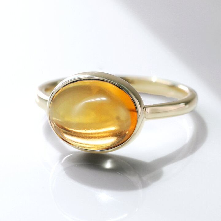 楽天市場】【3/21価格改定】シトリン 大粒リング「ハウ」10K 18K 10金 