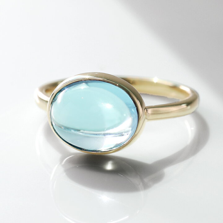 楽天市場】スカイブルートパーズ 大粒リング「ハウ」10K 18K 10金 18金  