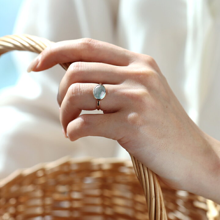 楽天市場】スカイブルートパーズ 大粒リング「ハウ」10K 18K 10金 18金  