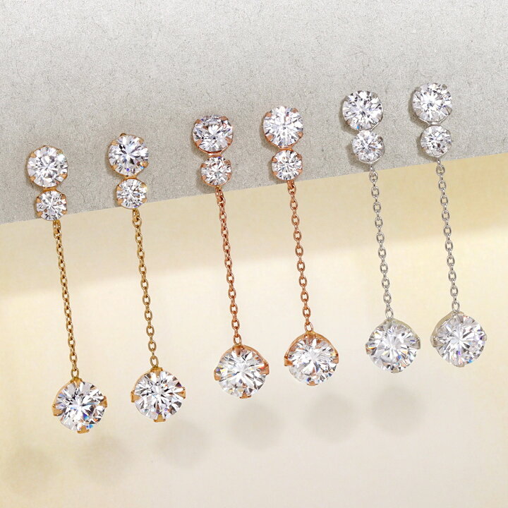楽天市場】【3日以内出荷】キュービックジルコニア K18 K10 ゴールド 