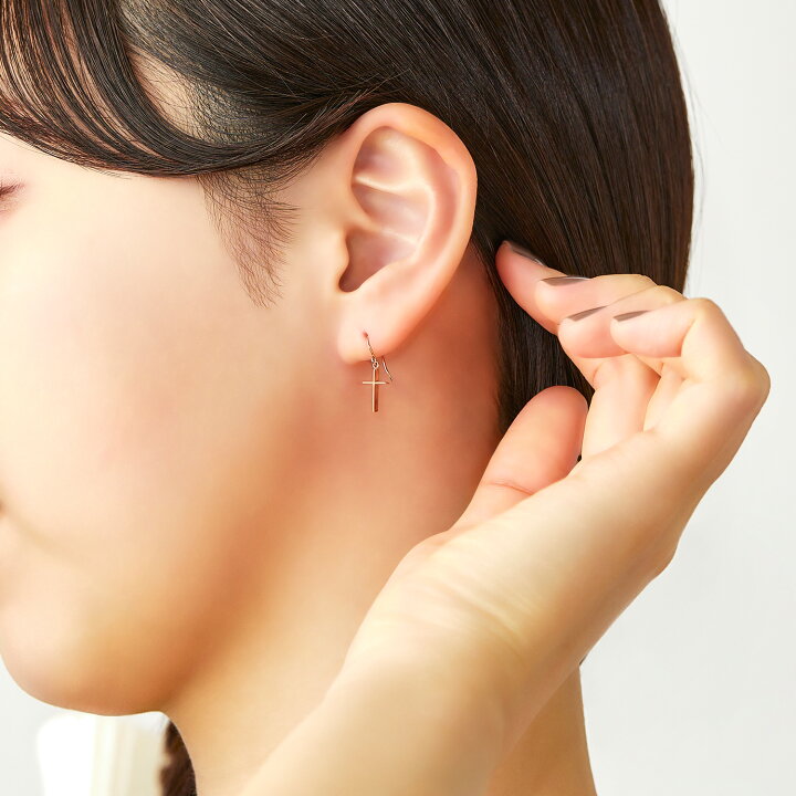 楽天市場】【300個完売】【最短当日出荷】 十字架モチーフ K10ピンク 
