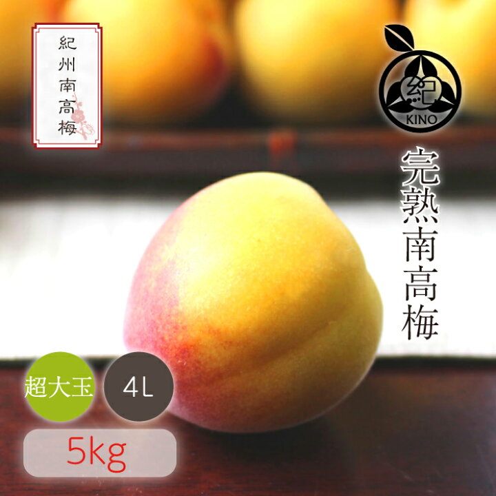 楽天市場】完熟 南高梅 梅干し用 送料無料 【本場紀州産】【 4L サイズ 