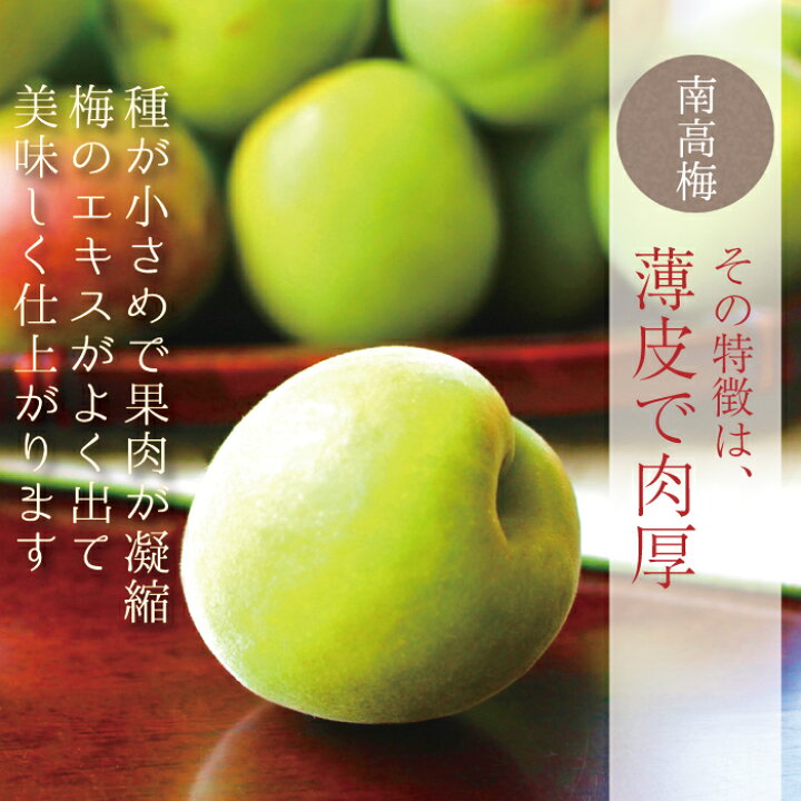 楽天市場】南高梅 青梅 本場紀州産 クール便 送料無料【 3L サイズ 3kg 