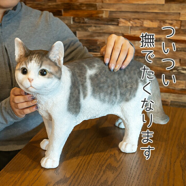 楽天市場】前見るにゃんこ《 サバトラ (29cm)》〔 ガーデニング 猫 