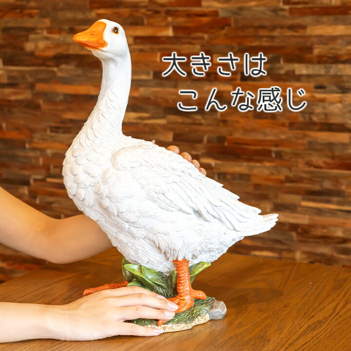 楽天市場】立って前向くガチョウ《鵞鳥（39.5cm）》〔 ガーデニング 