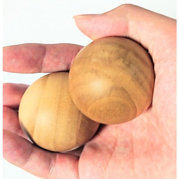 木製 玉 運動 手 指 ボール ストレッチ 転がす 老化防止 無垢材 マッサージ