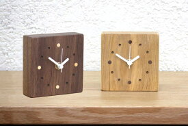 時計 木の時計 木製時計 置き時計 チッチ・ミニ クロック リビング ダイニング 寝室 インテリア 置き型 壁掛け 天然木 タモ ウォールナット 無垢 贈り物 贈答 ギフト