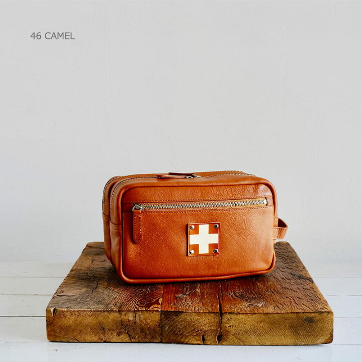 シルバー】木の庄帆布 公式 # 5 レザーポーチ LEATHER POUCH 総革 本革 