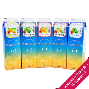 warocca〜ワロッカ〜(1L) 12本セット【選べる12本セット/ノンアルコールベースシロップ/希釈用/1000ml/1L/ALC.0%/ビターレモン/ジンライム風/ピングレ/ウメシュ風/モヒート】【宅配便限定】【メール