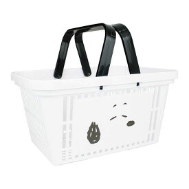 ピーナッツ「スヌーピーフェイスシリーズ/バスケット(ブラック)」