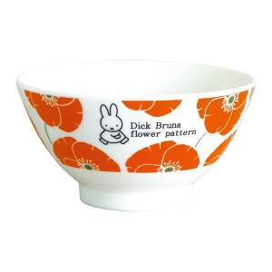 ミッフィー「ミッフィーたっぷり/茶碗(フラワーパターン・レッド)」