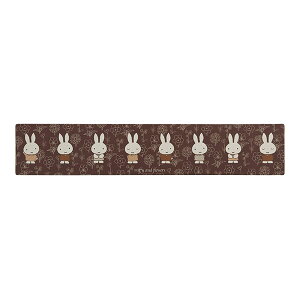【海外販売NG】ミッフィー「ラインアート/PVCロングマット(45×240cm)」