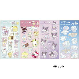 【6月販売予定】サンリオキャラクターズ「シェイカーステッカーズ(4枚セット)」