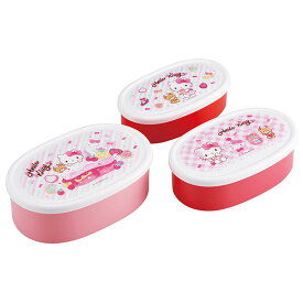 ハローキティ「Fancy Snacks Sweets/シール容器 3Pセット」