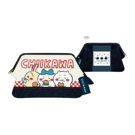 ちいかわ「デニムポーチ ワイヤー入(ハンバーガー)」