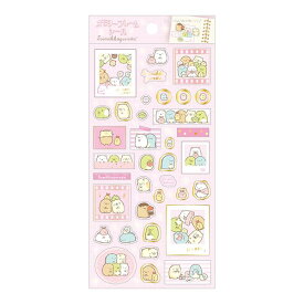 San-X すみっコぐらし「シールマーケット/メモリーフレームシール(ピンク)(SE61204)」