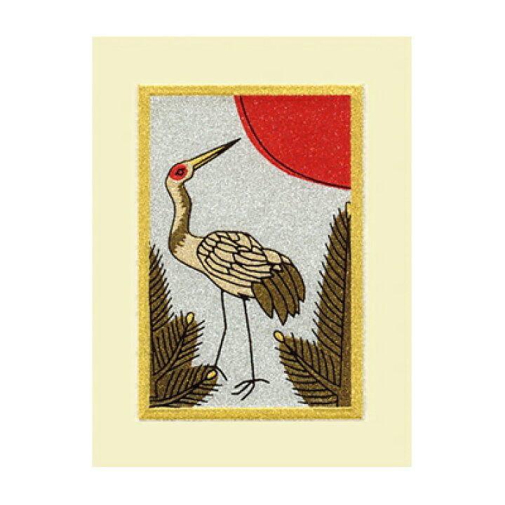 楽天市場 うつし蒔絵 花札 松に鶴 金箔屋本舗 Gold Shop