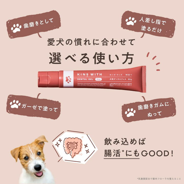 楽天市場】【公式】 KINS WITH DENTAL GEL for dogs キンズウィズ 