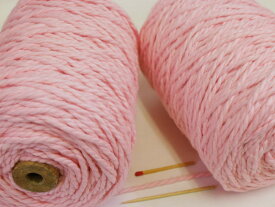 【極太綿糸（ピンク）】　太い綿糸をお探しの方に