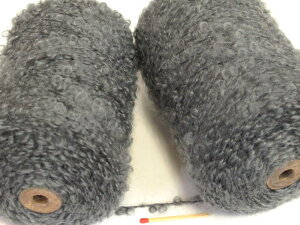 【キッドモヘアループ(太)(グレー)】 やわらかくてふわっふわ♪とっても気持ちいい手触りの毛糸です!【手織向き、手編向き・毛糸】