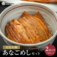 あなごめし セット 2尾入り×2個セット 米2合 　タレ付 広島 宮島 錦水館 一番人気 穴子 穴子飯 ご当地グ…