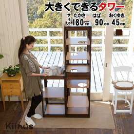 kiinus キーヌス 日本製 [ キャットタワー パレス 3棟セット TY ] 猫タワー 据え置き 多頭飼い 拡張 室内 おしゃれ インテリア 木製 ペット家具