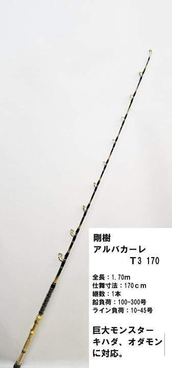 楽天市場】剛樹 アルバカーレス T3 170 キハダ 泳がせ : 釣具の金太郎 