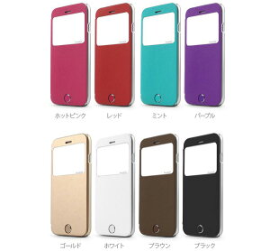 iPhone6iPhone6GalaxyS6,S6Edge窓付きケースカバー手帳TrentherviewCaseiPhone6plusケース手帳型GalaxyS6edgeSC-04G,SCV31/GALAXYS6SC-05G手帳型ケースカバーフリップケース