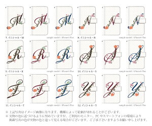 ZenFone4SelfieProZD552KLケース手帳型イニシャル頭文字ドットフラワーゼンフォン4セルフィープロカバーSIMフリーASUSエイスース手帳スマホケーススマホカバー