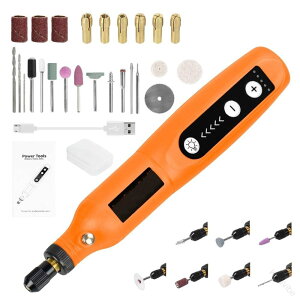 �~�j���[�^�[ �[�d�� �����[�^�[ 3.7V 5�i�ϑ� �ō�15000rpm USB Type-C�ڑ� ���[�^�[�H��147pcs�Z�b�g �����������������ꗎ�Ƃ��؍�p �s���N�J���[