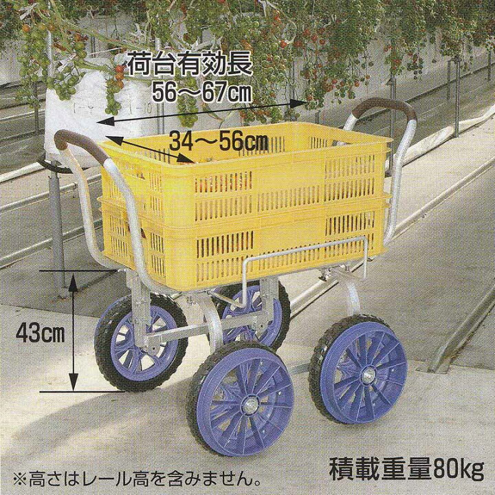楽天市場】ハラックス 愛菜号 アルミ製 レール走行式台車 CH-1200R 