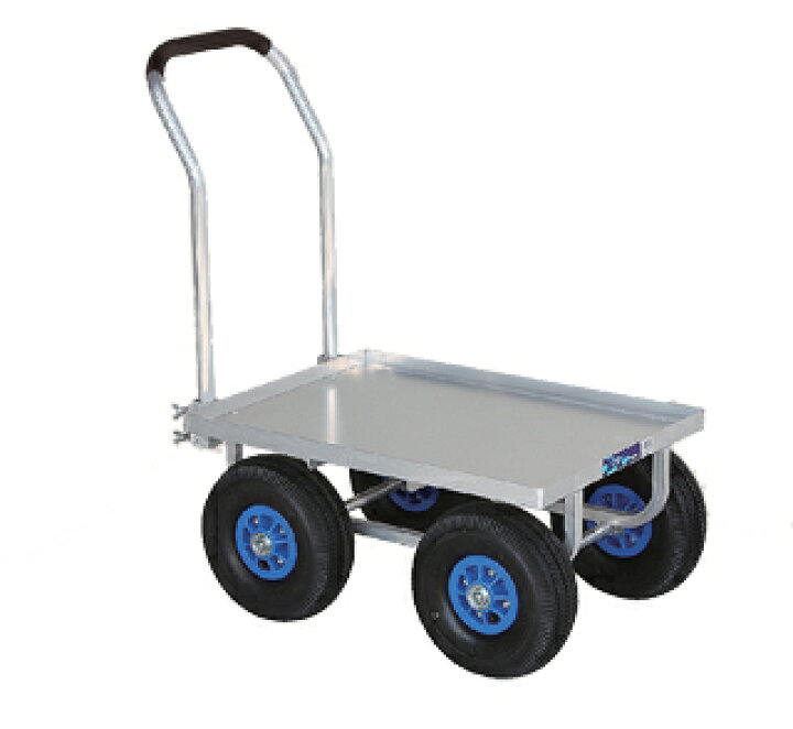 楽天市場 運搬作業用品 収穫車 コンテナ車 ハラックス 愛菜号 アルミ製ハウスカー 大きいコンテナ1個用大きいタイヤ仕様アルミ板付 Ch 530 35np ノーパンクタイヤ 大型 重量商品 金象本舗楽天市場店
