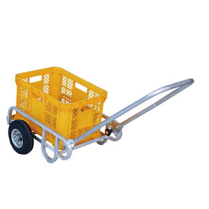 ハラックス コンテナ1個用リヤカー 輪太郎 BS-604-25T 畑作業 果樹園 収穫 運搬 軽量 コンパクト