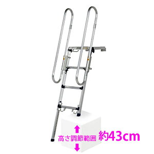 ピカ トラック昇降ステップ 手すり付き DXF-14TEA トラック荷台 あおり はしご トラックステッパー
