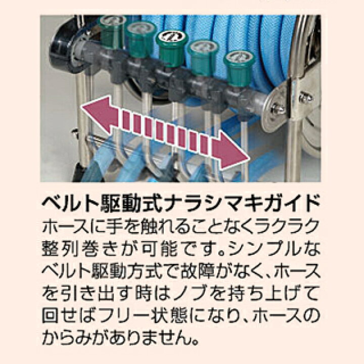 楽天市場】ハタヤ ステンレス (SUS304) ホースリール 40m型 本体のみ 