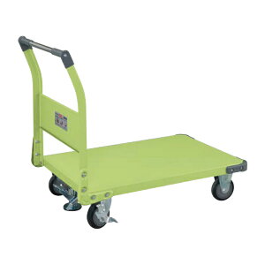 サカエ 特製四輪車 400kgタイプ フロアストッパー付 TAN-55NUF 台車 運搬 重量物用鋼板台車