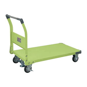 サカエ 特製四輪車 400kgタイプ フロアストッパー付 TAN-66NUF 台車 運搬 重量物用鋼板台車