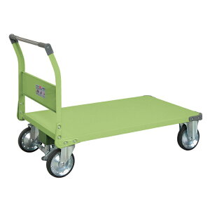 サカエ 特製四輪車 500kgタイプ フロアストッパー付 TAN-88F 台車 運搬 重量物用鋼板台車