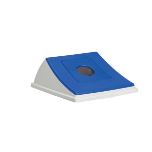 テラモト エコン ダストボックス#70 (蓋) ビンカン用 丸穴 ブルー