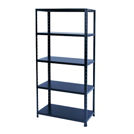 ニューファンシーラック 5BL 幅76 奥行41 高さ163cm 天地 5段 黒 ブラック 耐荷重80kg/段 スチールラック スチール棚 軽量棚 保管棚 整理棚 軽量 収納棚 物品棚 書類棚 収納ラック 家庭用 オフィス 業務用 日本製 物置 倉庫 工場 事務所 ガレージ