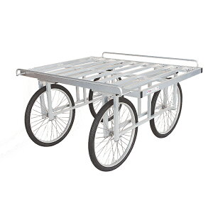 ハラックス 楽太郎 アルミ製 伸縮式サイドガード付収穫台車 強力型 RA-500N ノーパンクタイヤ
