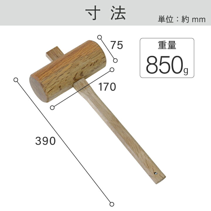 楽天市場】木槌 75 土木作業 杭打ち作業 解体作業 杭打ハンマー 木槌 