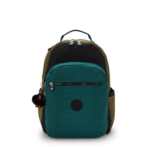 キプリング 公式 リュック バックパック SEOUL(Black Khaki Bl) ソウル(ブラックカーキブロック) KI51405FY 　期間限定価格 2026/9/27 まで