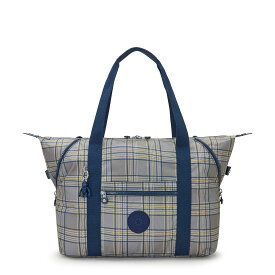 キプリング 公式 ボストンバッグ ART M(Blue Grey Plaid) アートエム(ブルーグレイプレイド) KI6004S6Z 　期間限定価格 2025/11/23 まで